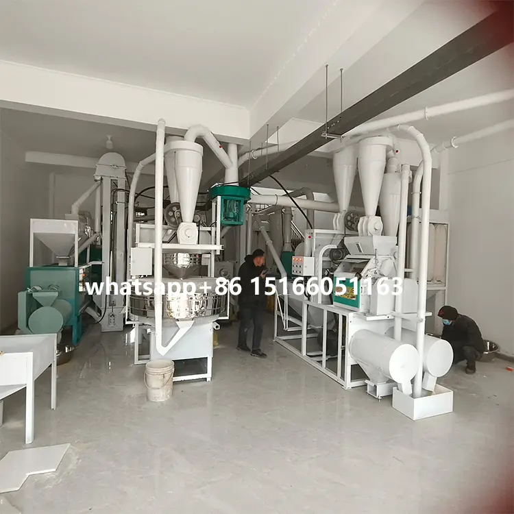 Full automatic 1T/H maize grits flour milling machine line